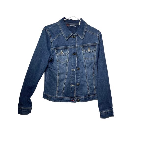 Wrangler Jackets & Blazers - Wrangler Authentics denim jacket blue jean wome's medium dark wash western